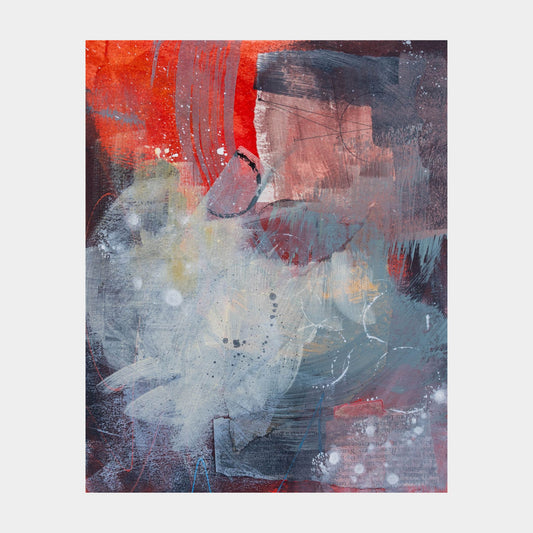 Vermillion Storm I | 8x10 inch Acrylic Painting