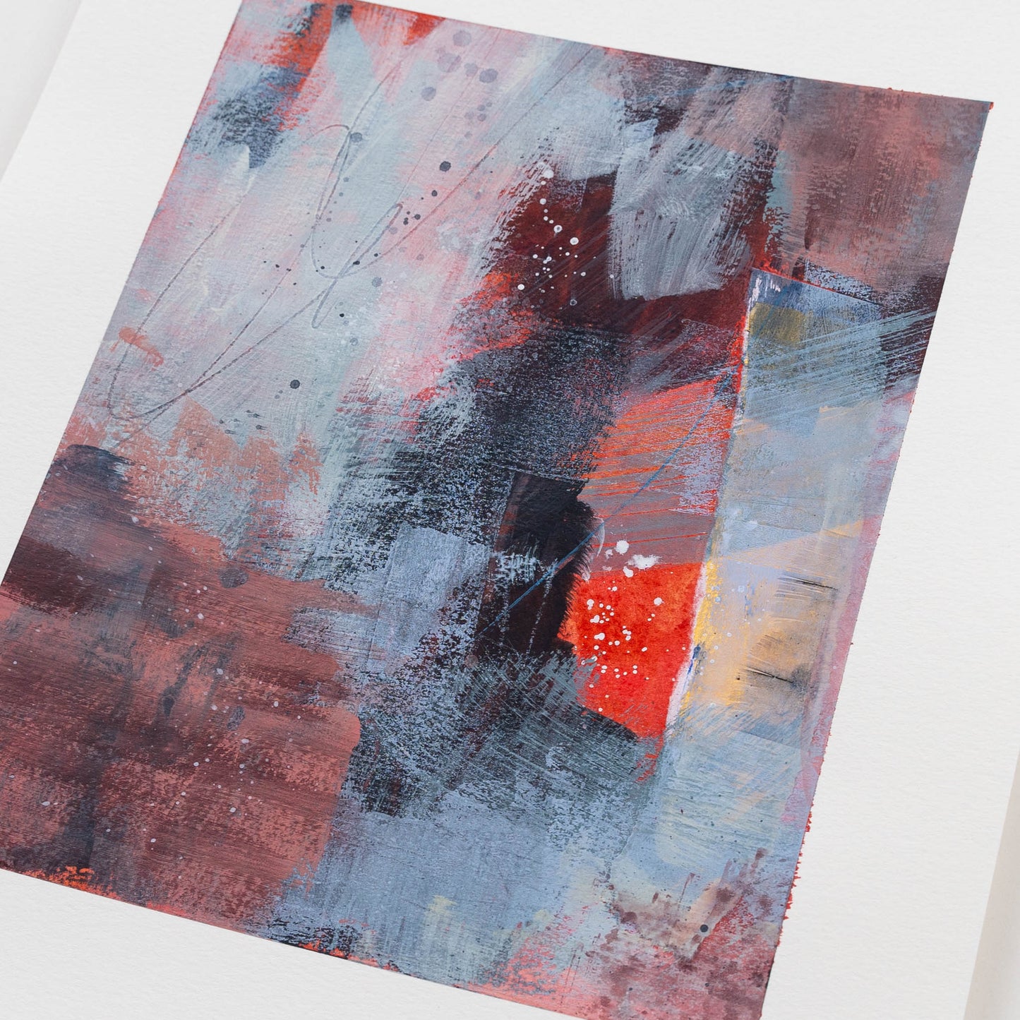 Vermillion Storm II | 8x10 inch Acrylic Painting