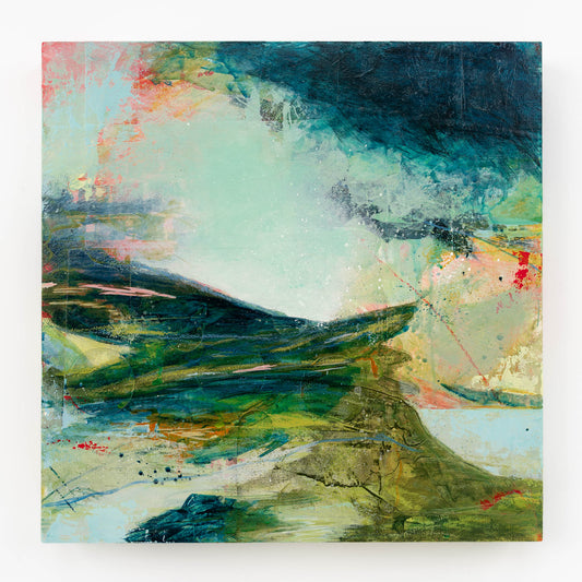 Wild Thresholds | 14x14 Abstract Painting on Wood Panel