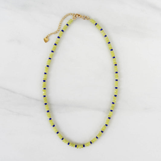 Willow Necklace | Green & Blue Bead Necklace