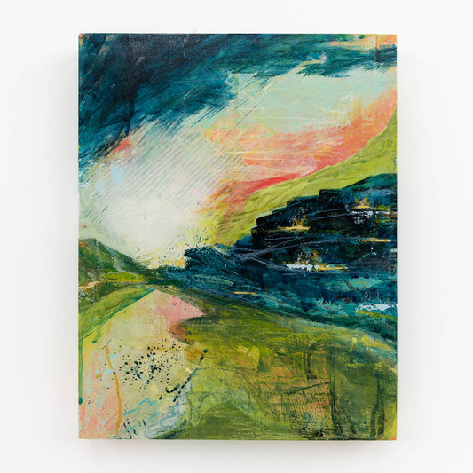Windswept Clarity | 11x14 Abstract Painting on Wood Panel