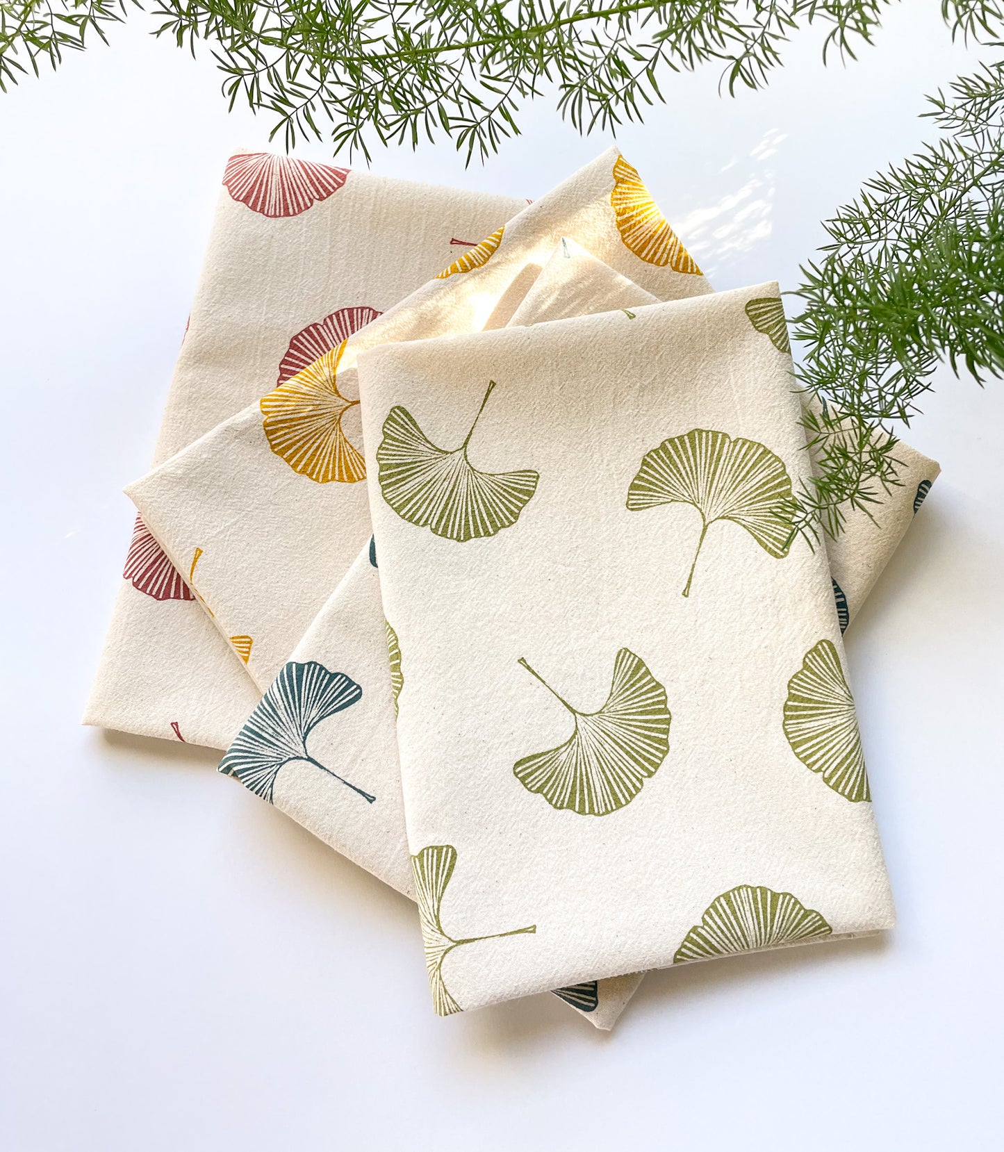 Ginkgo Leaf Tea Towel