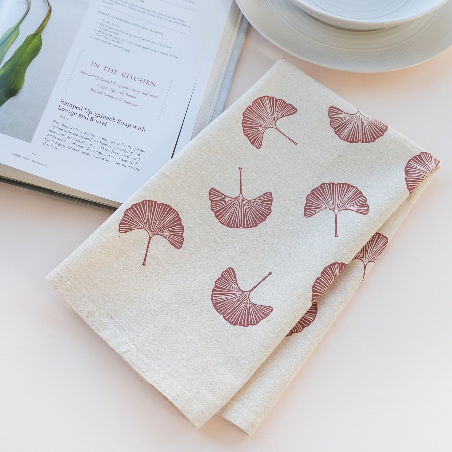 Ginkgo Leaf Tea Towel