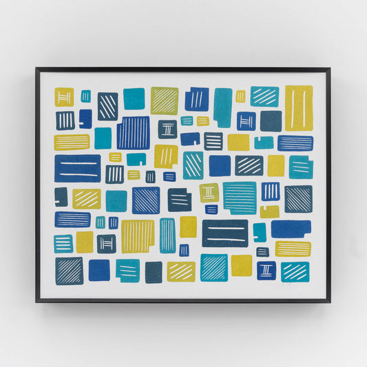 Abstract Original Block Print I