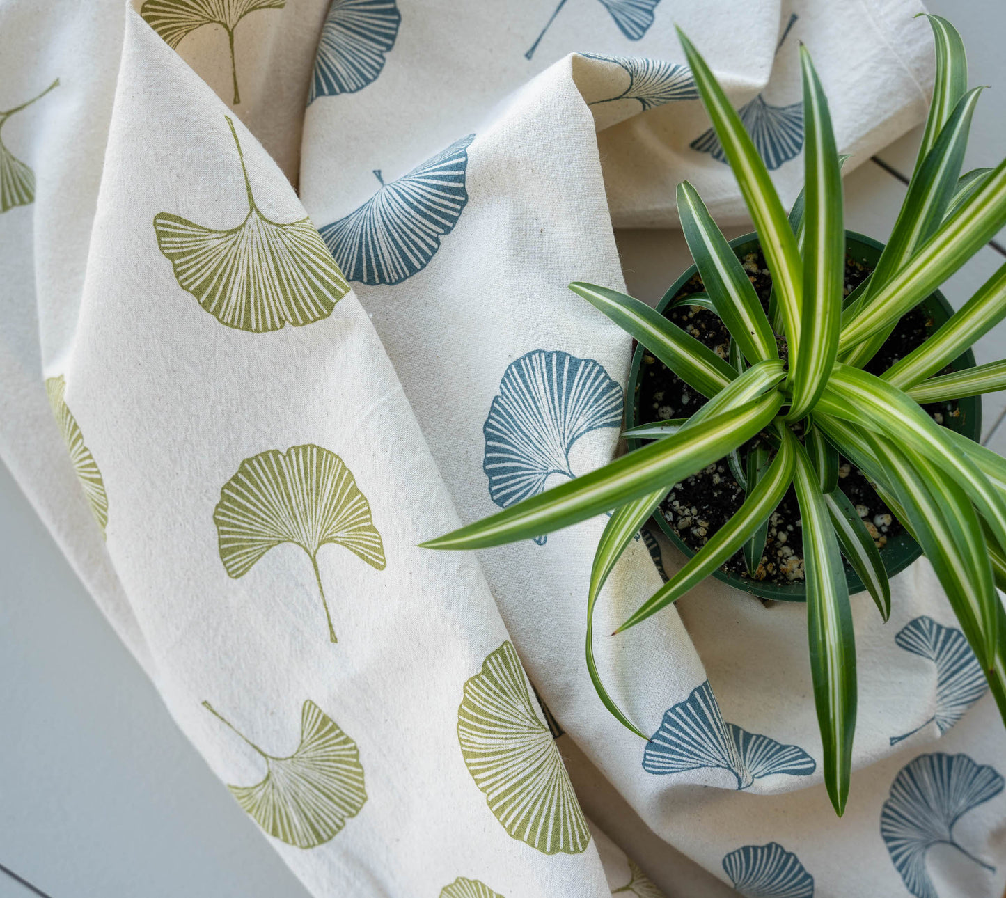 Ginkgo Leaf Tea Towel