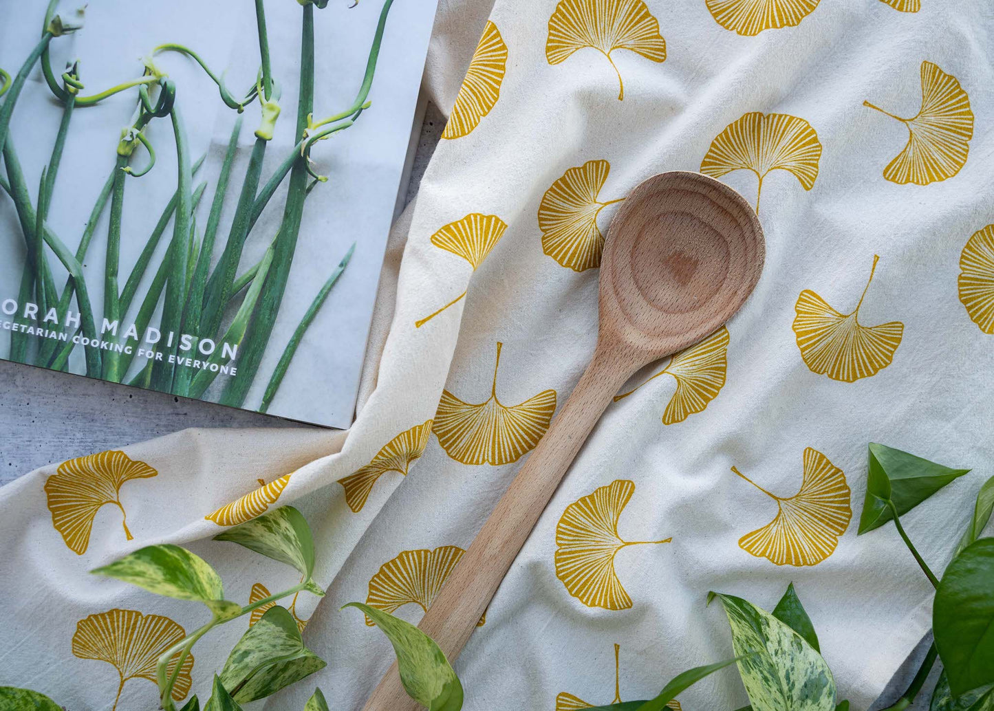 Ginkgo Leaf Tea Towel