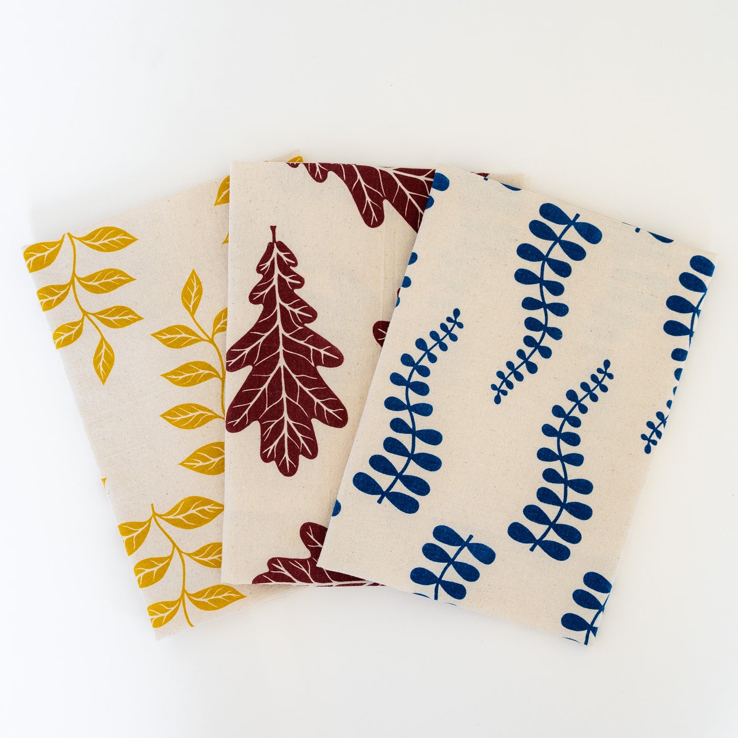 Mixed Leaf Tea Towel Set I