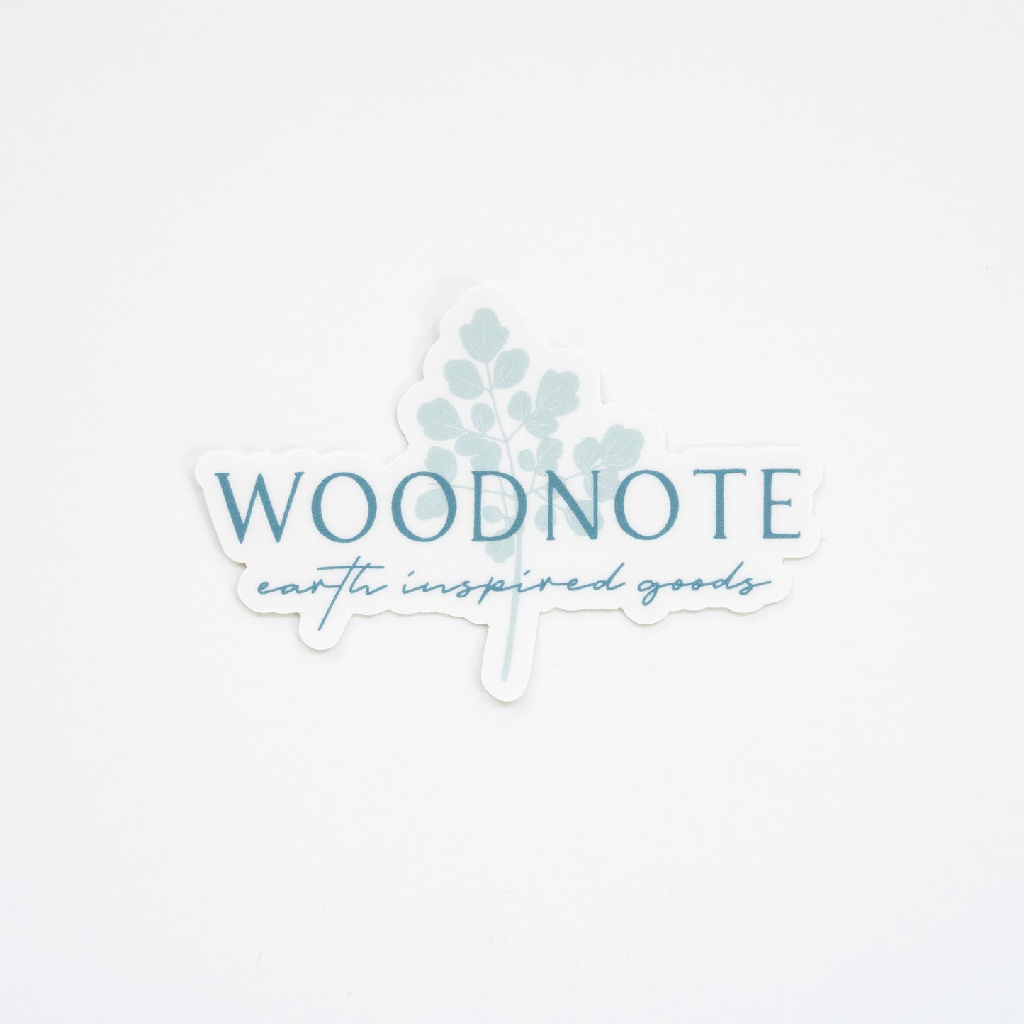 Vinyl Woodnote logo sticker for water bottles, laptops and more