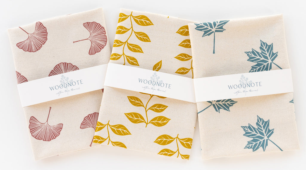 Gold Bee Tea Towel  Hand-printed on 100% Organic Flour Sack Cotton –  Woodnote