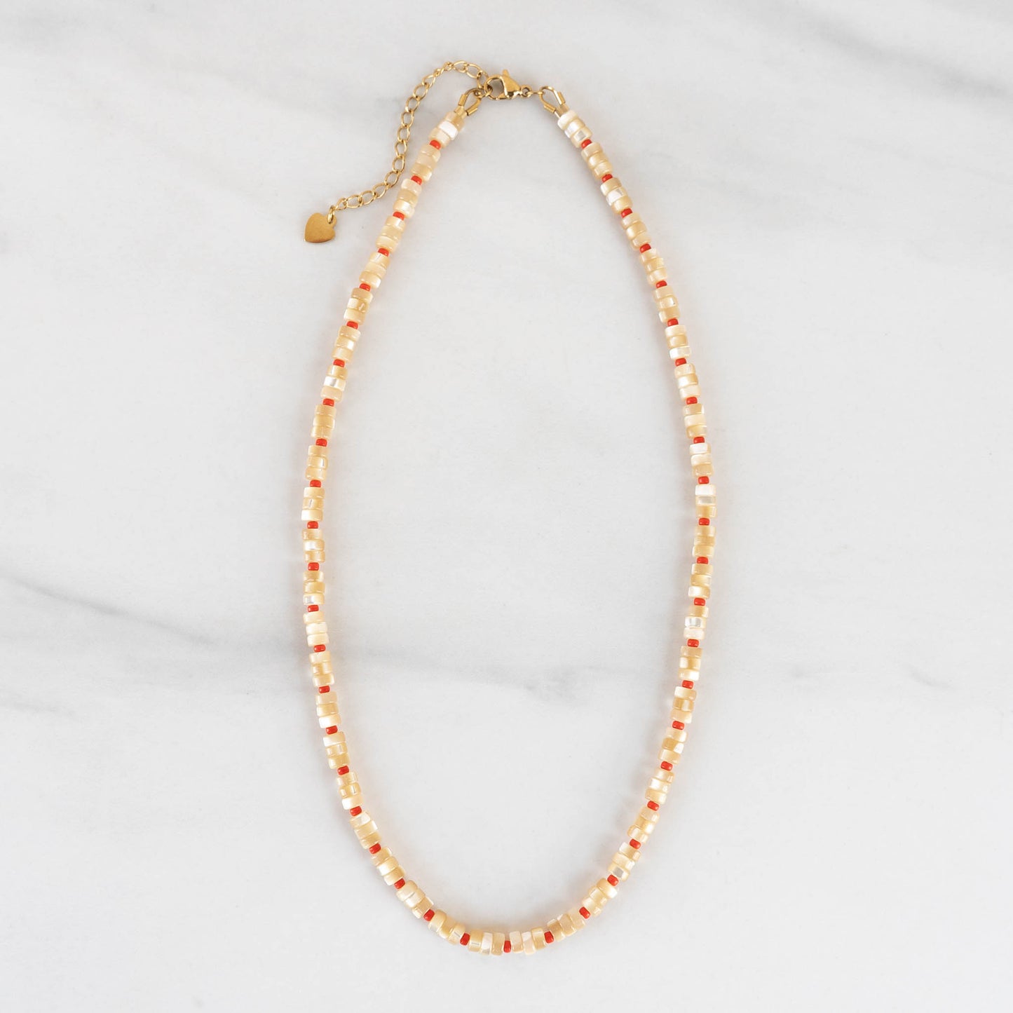 Birch Necklace | Natural Mother of Pearl Beaded Necklace