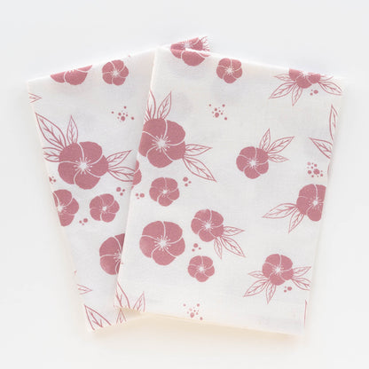 Pink Flower Tea Towel