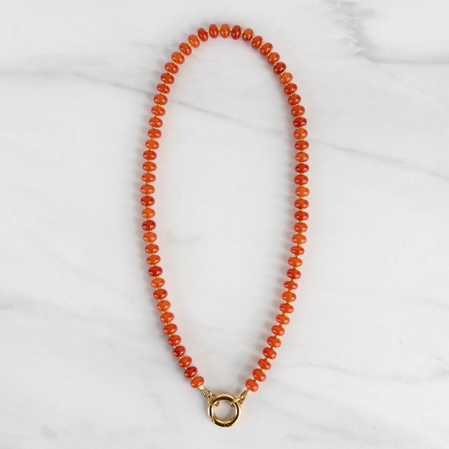 Dahlia Necklace | Beaded Gemstone Charm Necklace