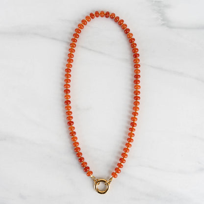 Dahlia Necklace | Beaded Gemstone Charm Necklace