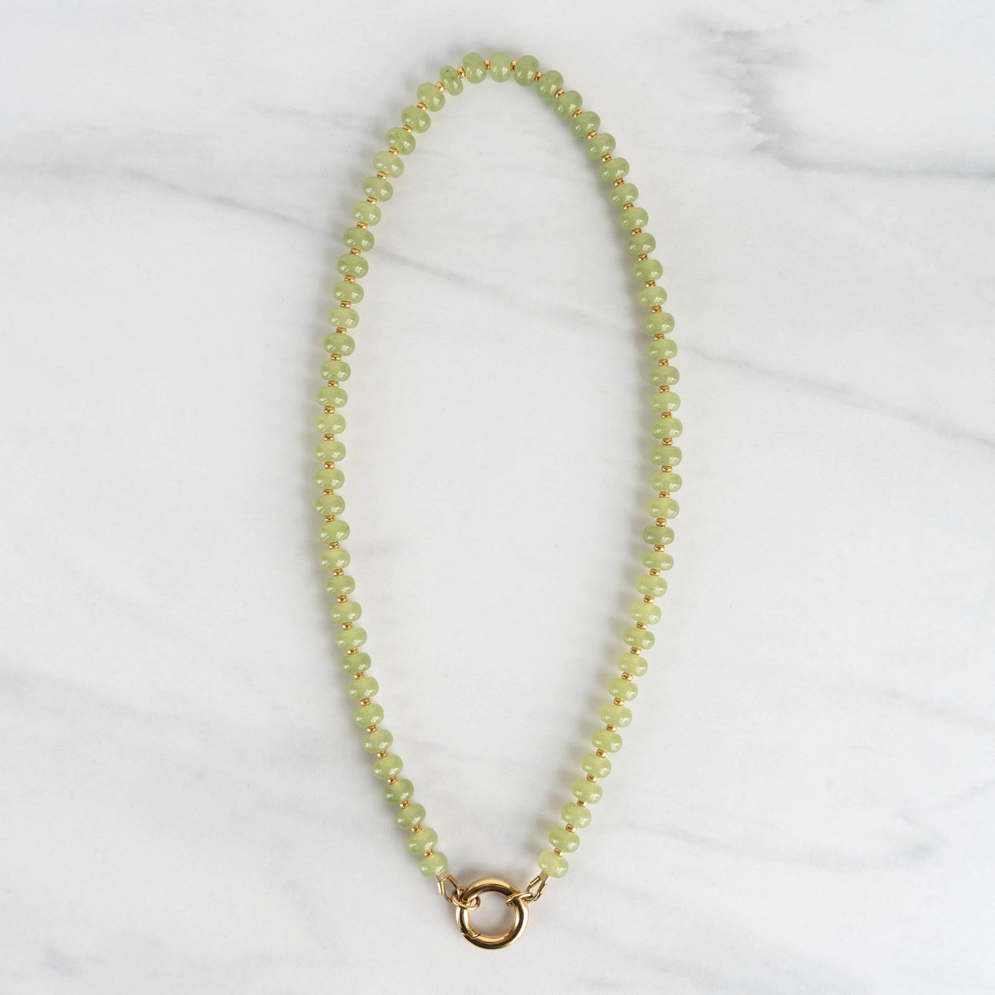 Dahlia Necklace | Beaded Gemstone Charm Necklace