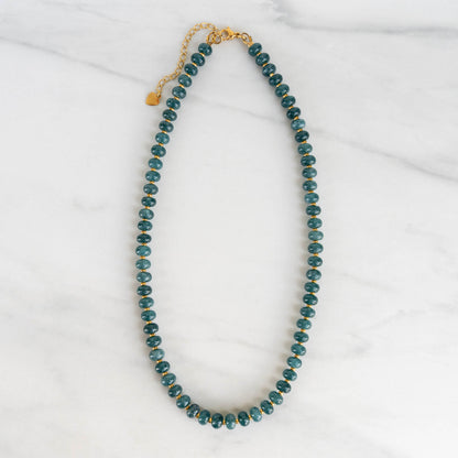 Dahlia Necklace | Beaded Gemstone Charm Necklace