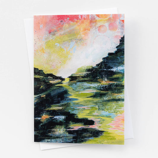 Abstract Landscape Fine Art Card | Through Mountain Pastures