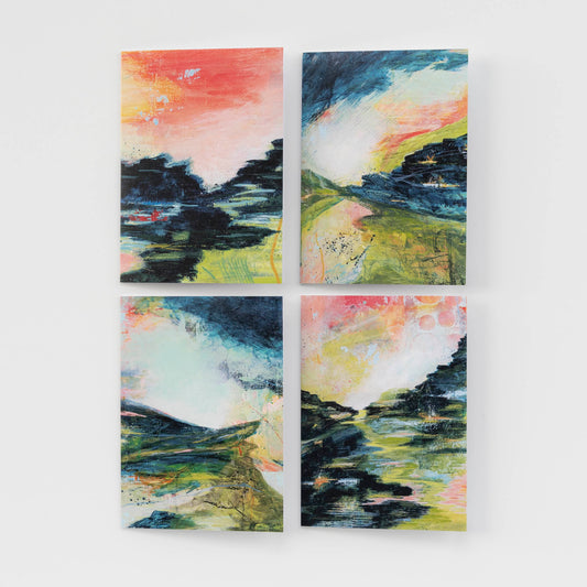 Abstract Landscape Fine Art Card Set of 4
