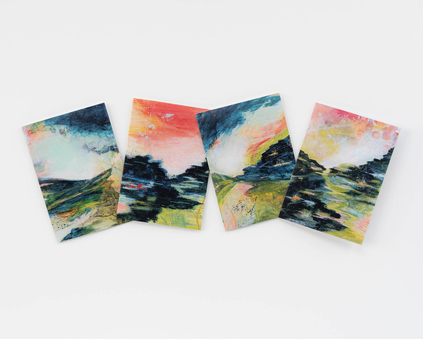 Abstract Landscape Fine Art Card Set of 4