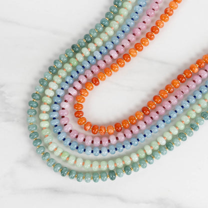 Dahlia Necklace | Candy Gemstone Beaded Necklace