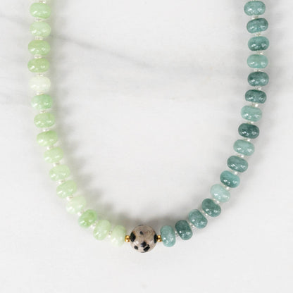 Jade Necklace | Two-toned Green Gemstone Beaded Necklace