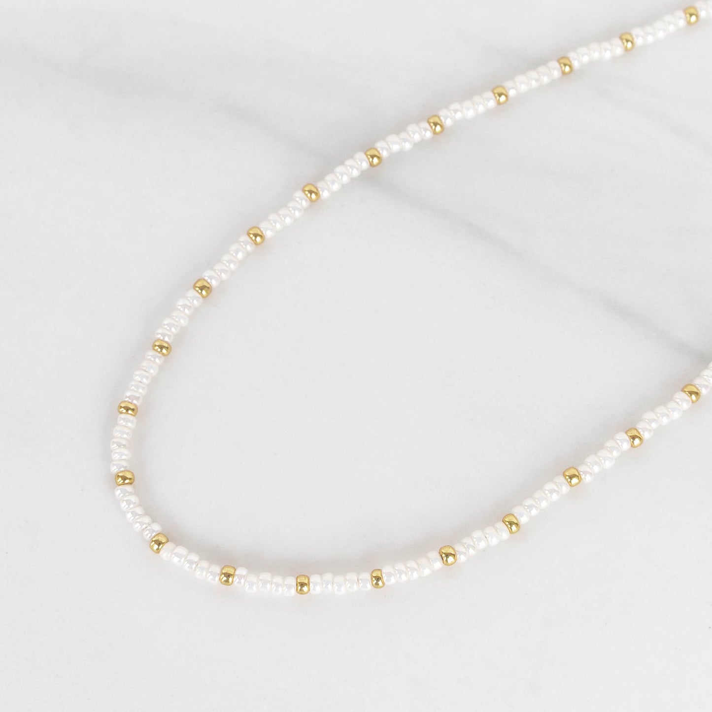 Iris Necklace | Tiny Seed Bead Layering Necklace