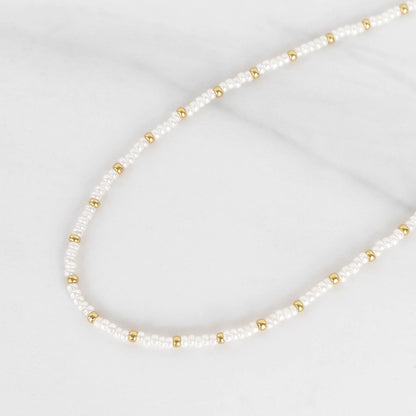 Iris Necklace | Tiny Seed Bead Layering Necklace