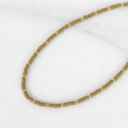 Iris Necklace | Tiny Seed Bead Layering Necklace