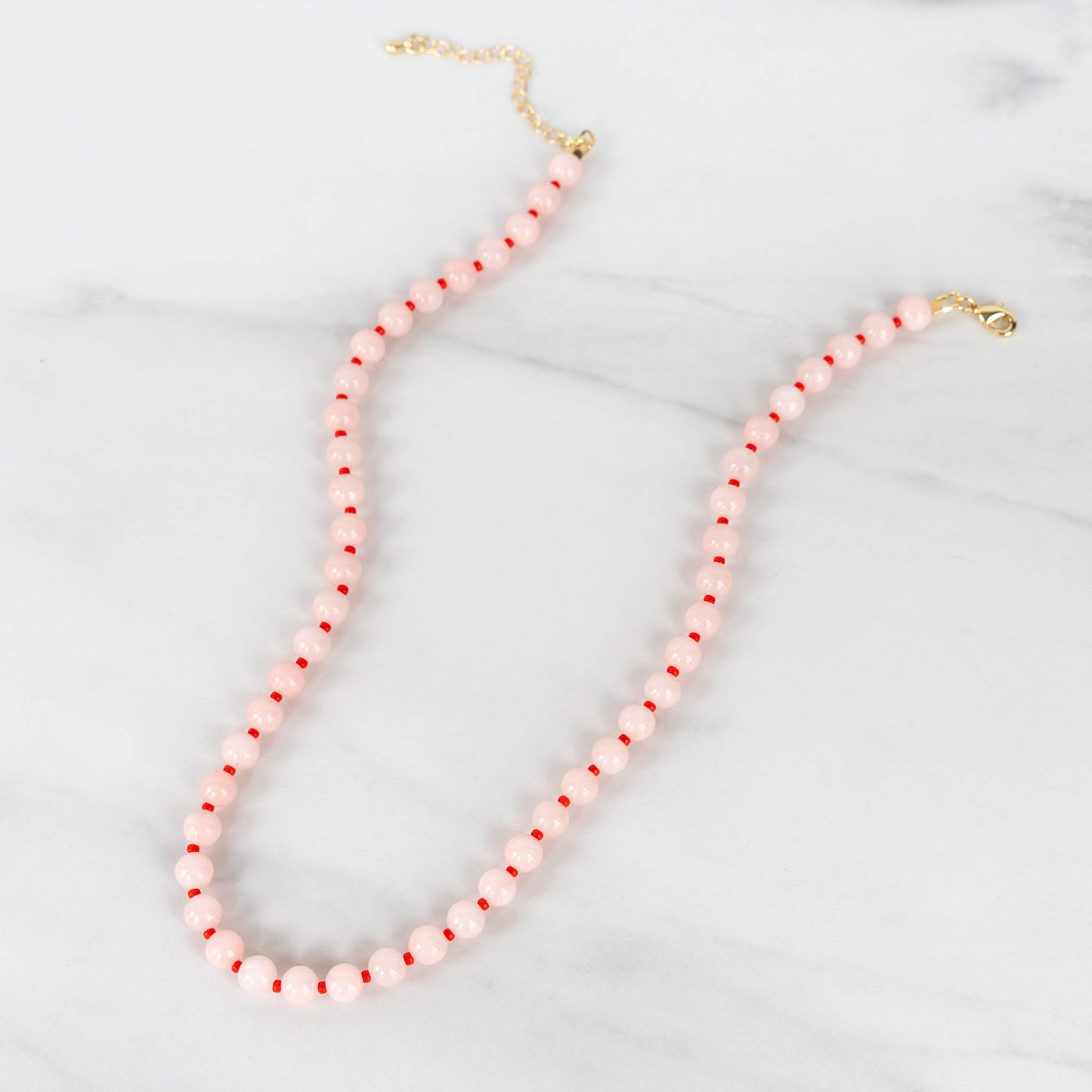 Cloud Necklace | Round Gemstone and Seed Bead Necklace