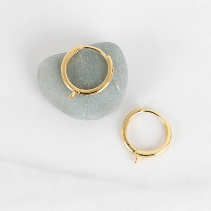 Gold Hoop Drop Earrings