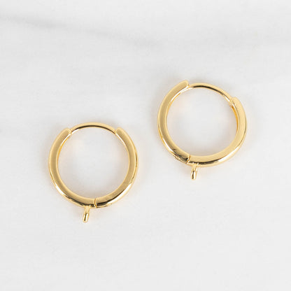 Gold Hoop Drop Earrings
