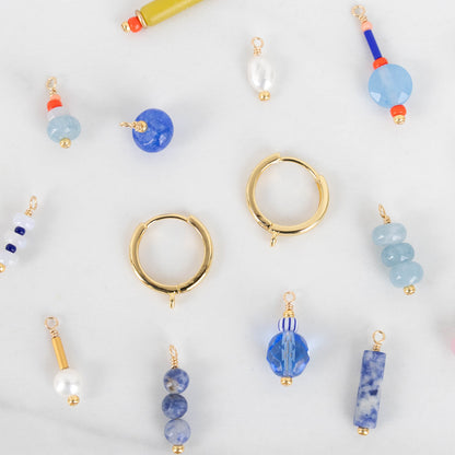 Gold Hoop Drop Earrings