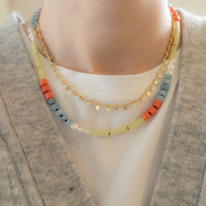 Lila Necklace | Gemstone & Pearl Beaded Necklace