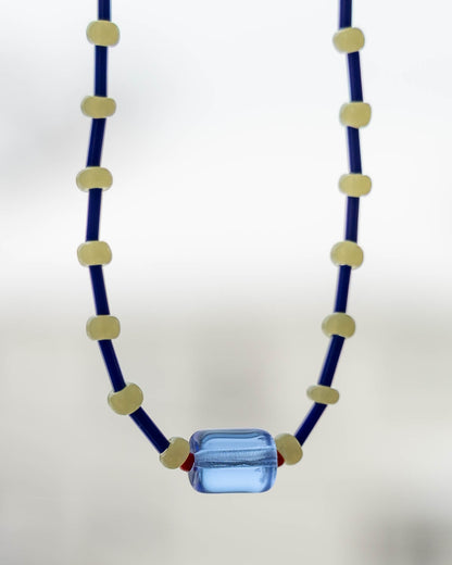 Rue Necklace | Blue & Green Beaded Necklace
