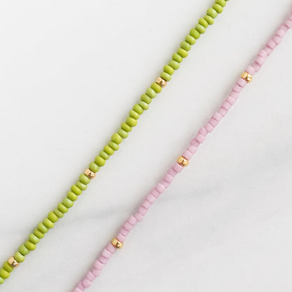 Iris Necklace | Tiny Seed Bead Layering Necklace