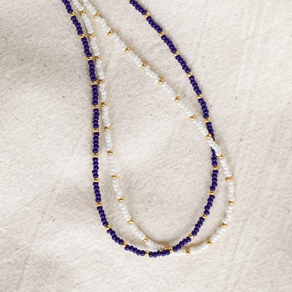Iris Necklace | Tiny Seed Bead Layering Necklace