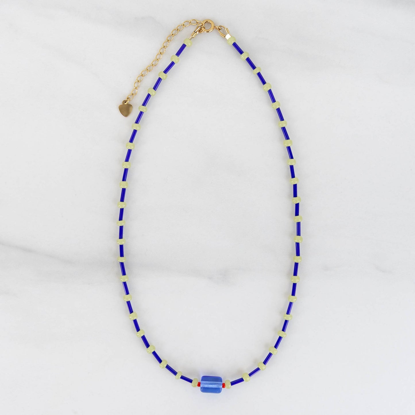 Rue Necklace | Blue & Green Beaded Necklace