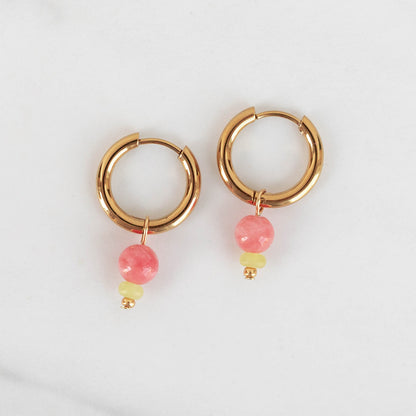 Magnolia Huggie Hoop Earrings