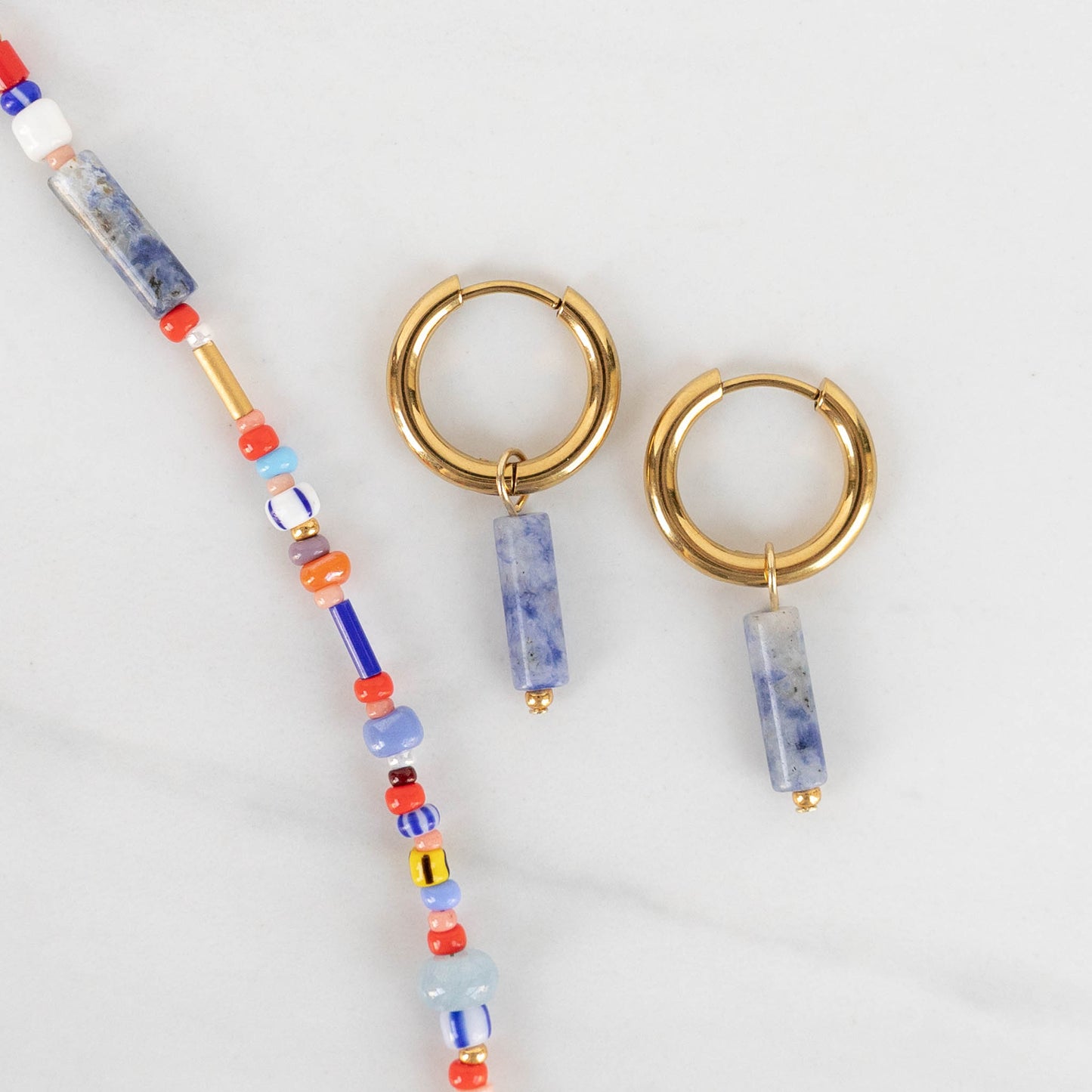 River Huggie Hoop Earrings