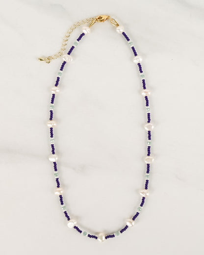 Lark Necklace | Pearl and Glass Seed Bead Necklace