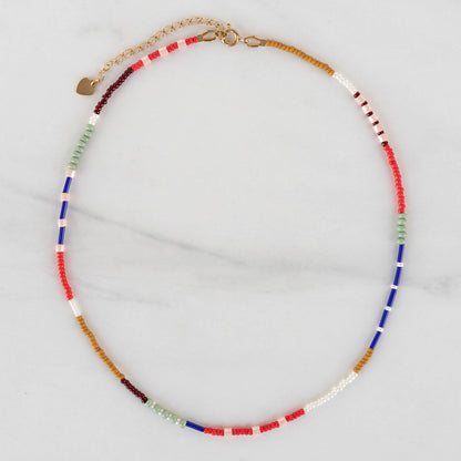 Rowan Necklace | Colorful Seed Bead Choker Necklace