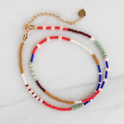 Rowan Necklace | Colorful Seed Bead Choker Necklace