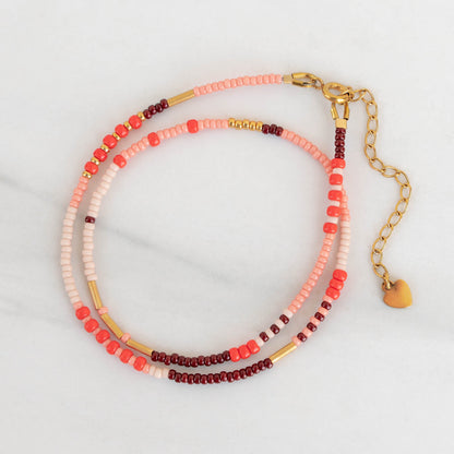Sunset Necklace | Colorful Seed Bead Necklace