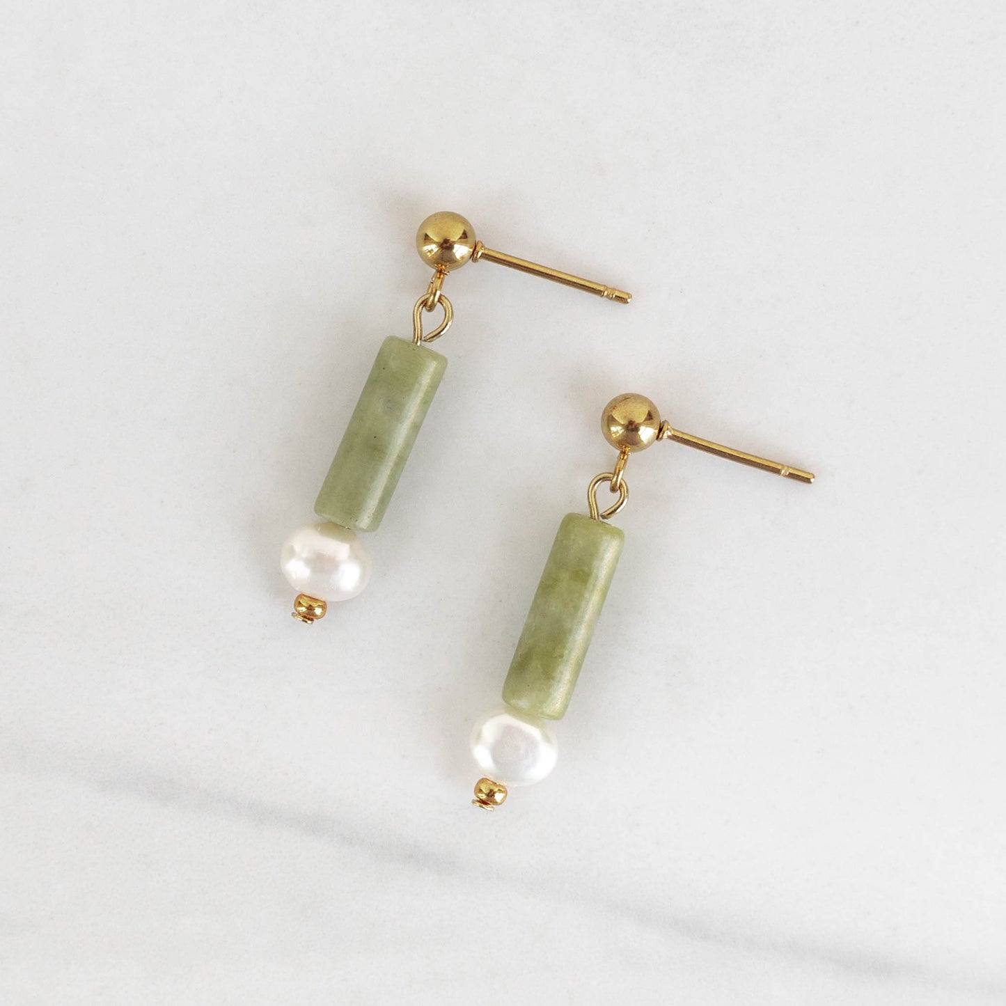 Sage Stud Dangle Earrings