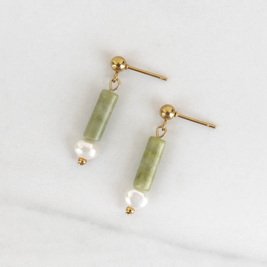 Sage Stud Dangle Earrings