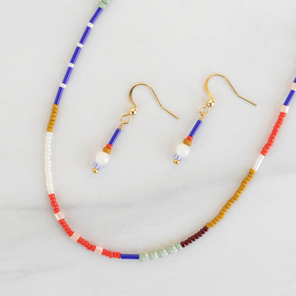 Rowan Earrings | Colorful Beaded Dangle Earrings