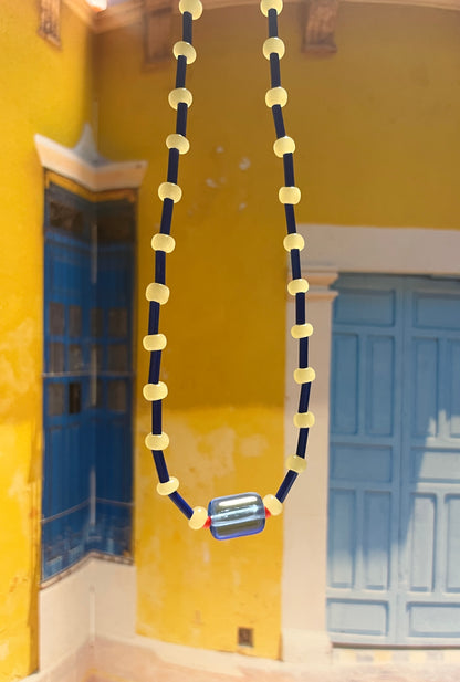 Rue Necklace | Blue & Green Beaded Necklace
