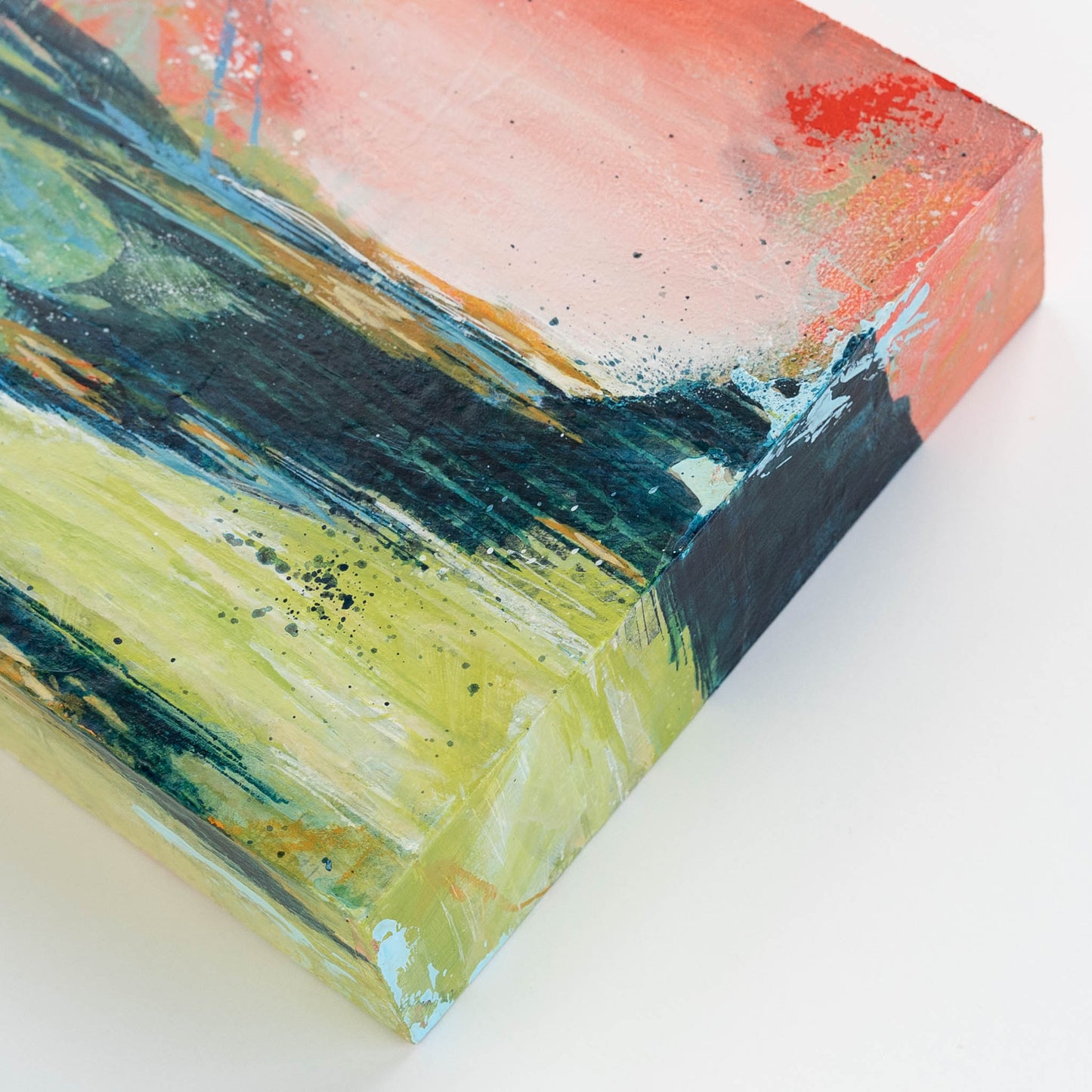 A Breath of Fresh Air | 6x6 Abstract Landscape Painting on Wood Panel