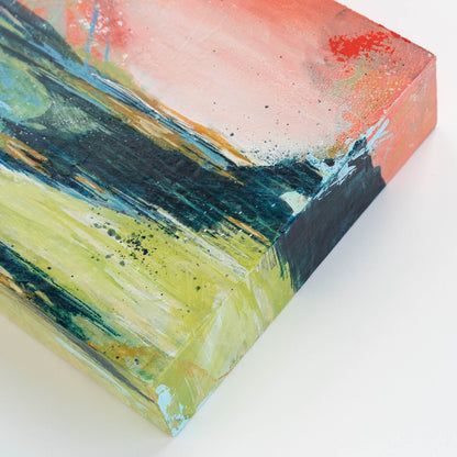 A Breath of Fresh Air | 6x6 Abstract Landscape Painting on Wood Panel
