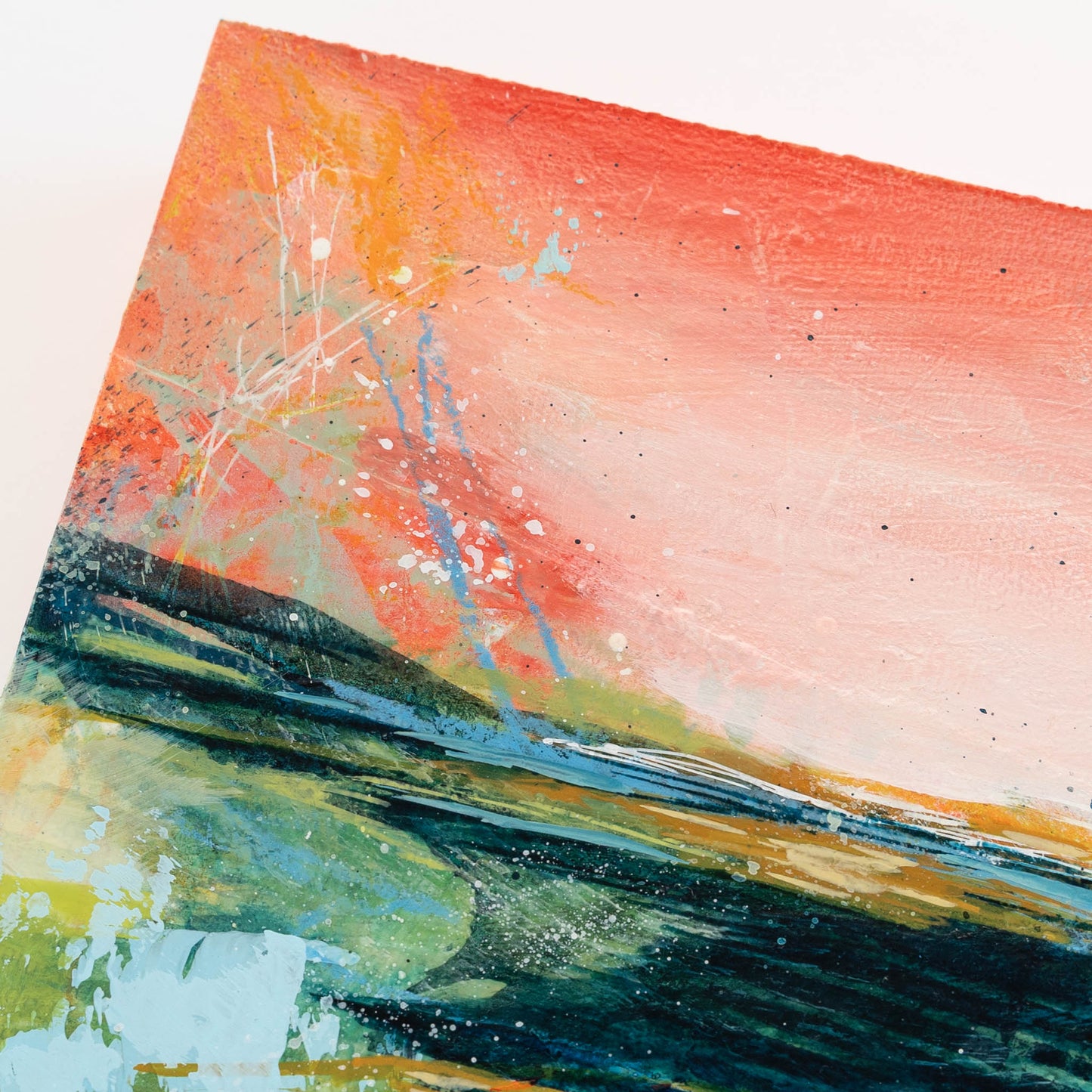 A Breath of Fresh Air | 6x6 Abstract Landscape Painting on Wood Panel