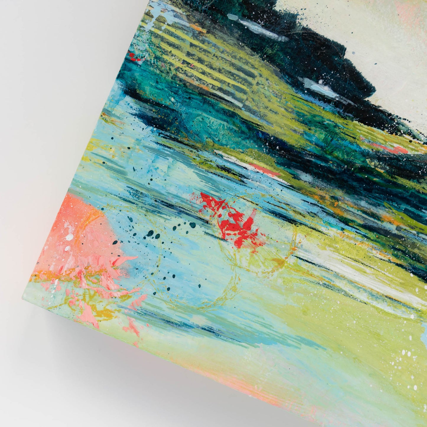A Tune on the Breeze | 10x10 Abstract Landscape Painting on Wood Panel